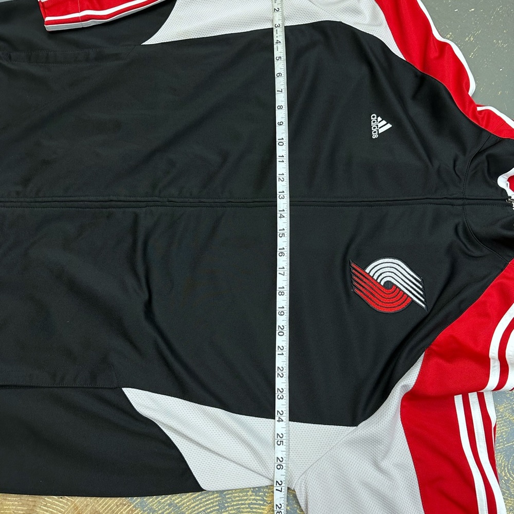 Adidas Portland Trailblazers NBA Shoot Around Warm Up Full Zip Crew Neck XXL - Picture 7 of 9